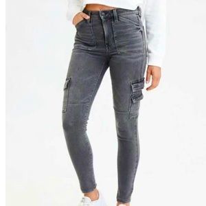 American Eagle Super Hi-Rise Cargo Jeans AE Ne(x)t level stretch